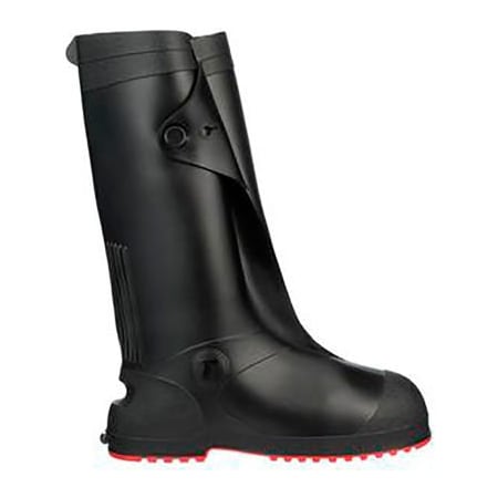 Tingley Workbrutes G2 PVC Overshoe, Size Large, 17"H, Cleated Outsole, Black With Black Sole 45850.LG